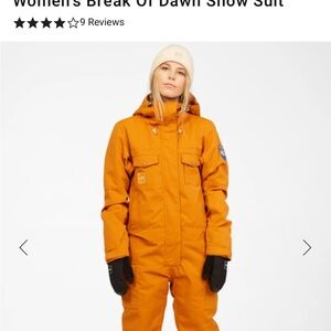 Billabong Women's Orange Snow Suit Break of Dawn